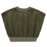 Olive Charm Cropped Vest