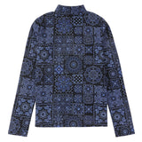 Bandana Print Mockneck
