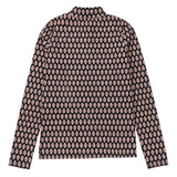 Black Printed Mockneck
