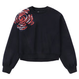 Navy Rose Sweatshirt