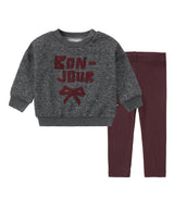 Silver Sparkle Burgundy Set