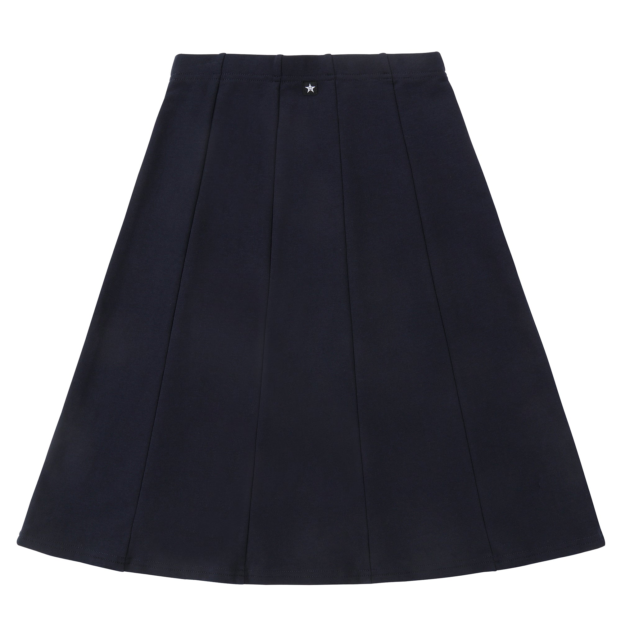Navy Paneled Skirt