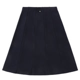 Navy Paneled Skirt