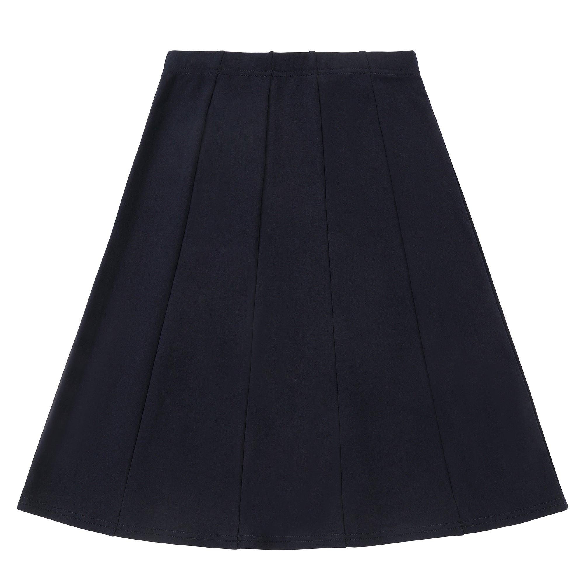 Navy Paneled Skirt