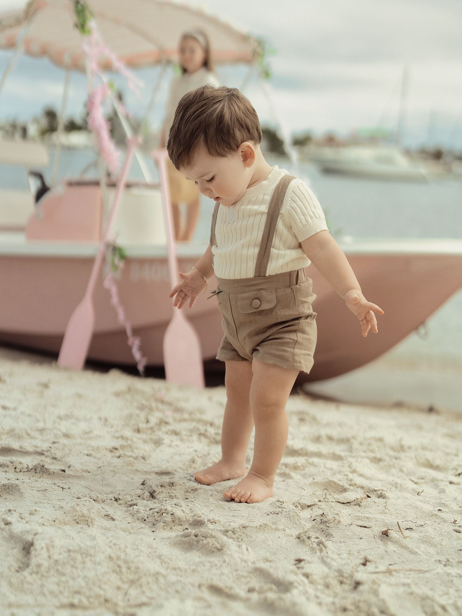 Boys Garden Days Suspender Shorts