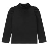 Black Turtle Neck With Puff Sleeve