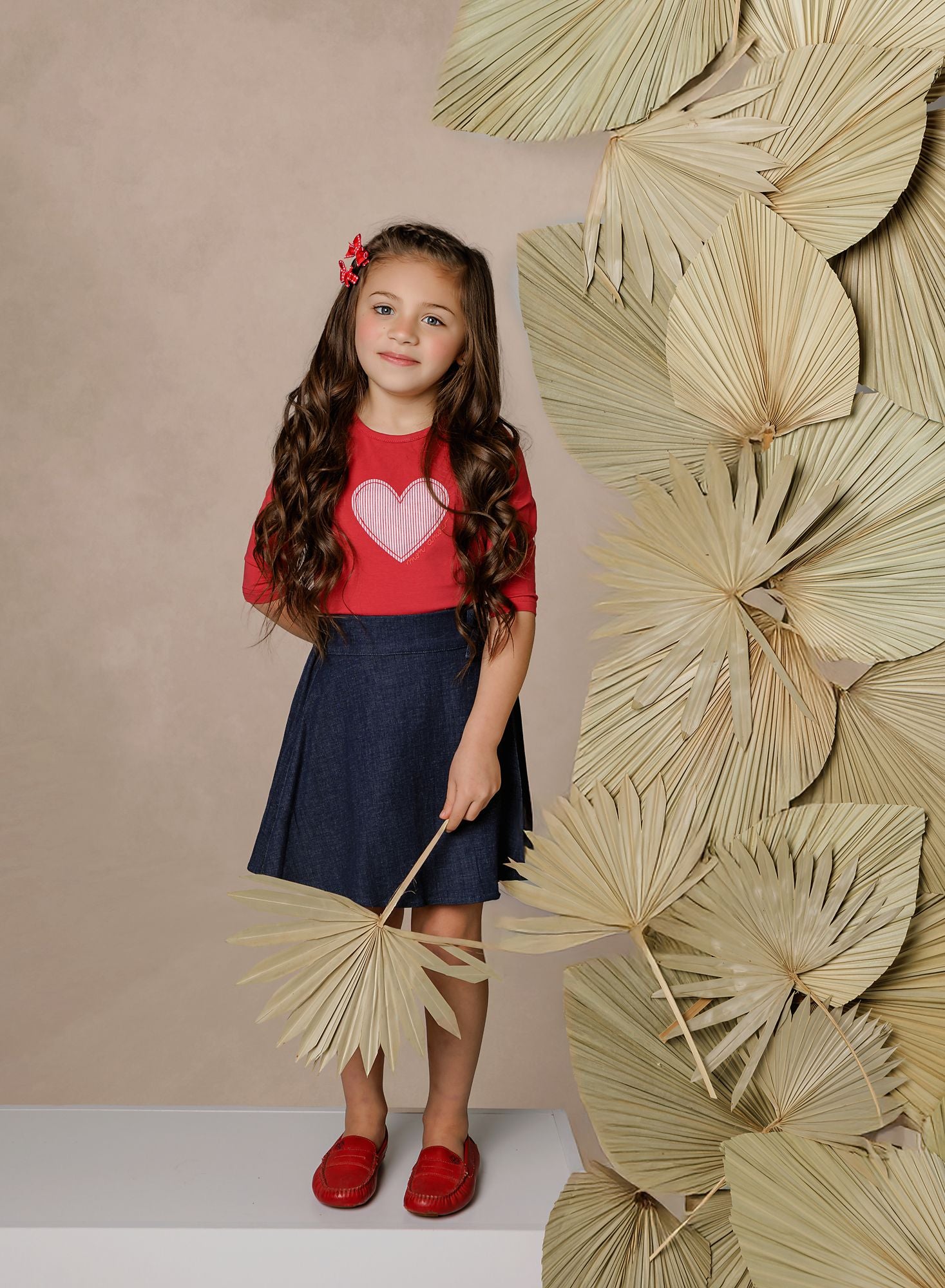 Girls Red Heart T-Shirt
