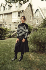 Teens Black Pleated Skirt