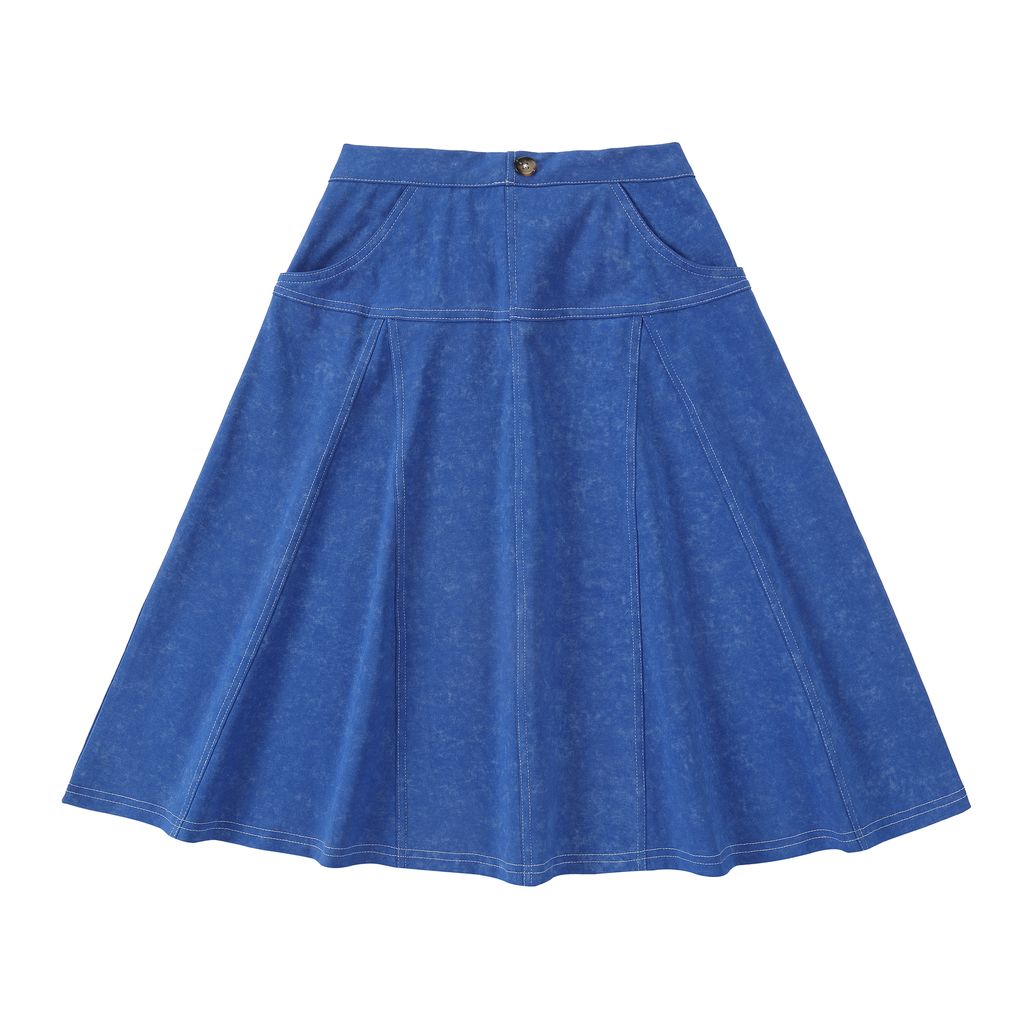 Girls True Blue Paneled Skirt