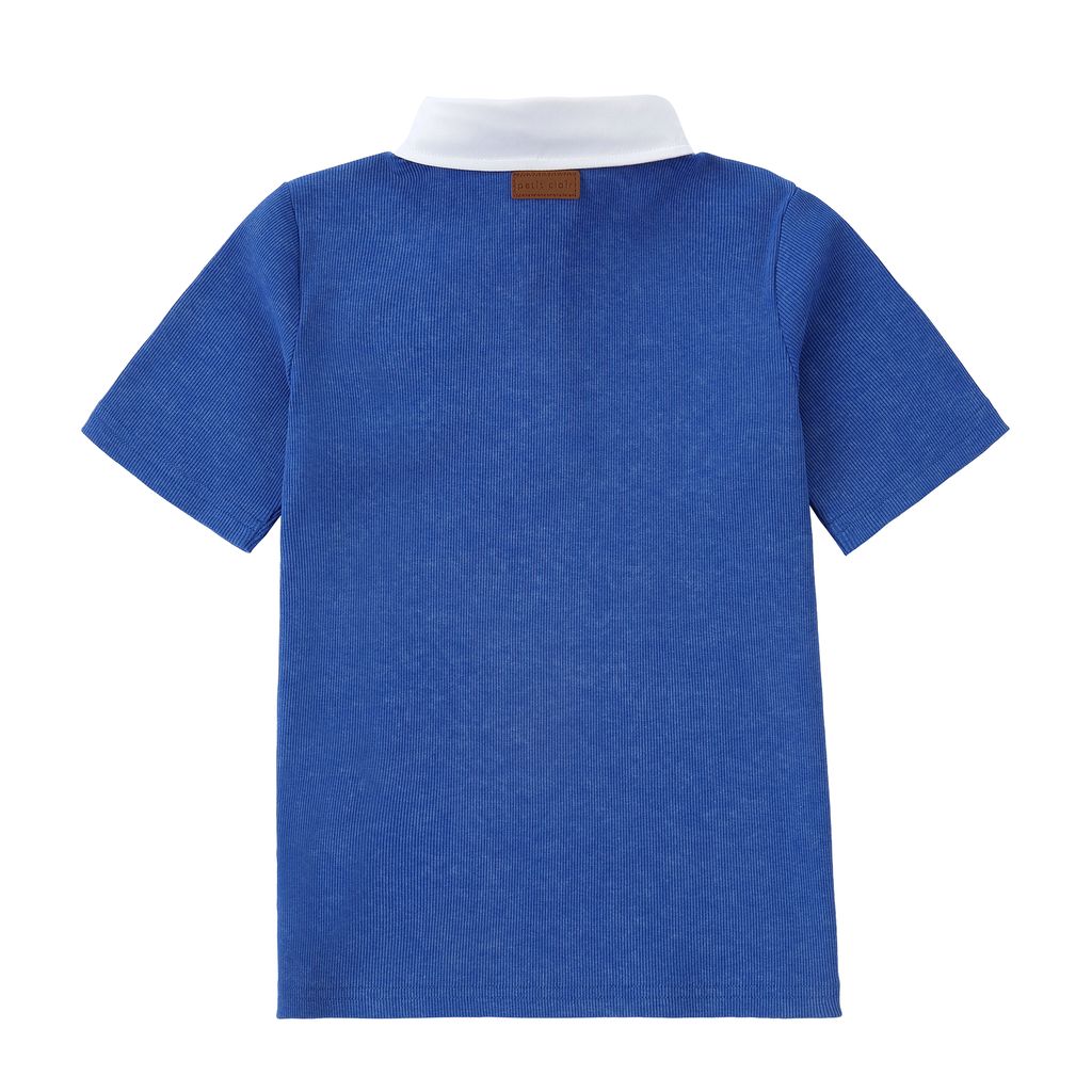 Boys True Blue  Polos with White Collar