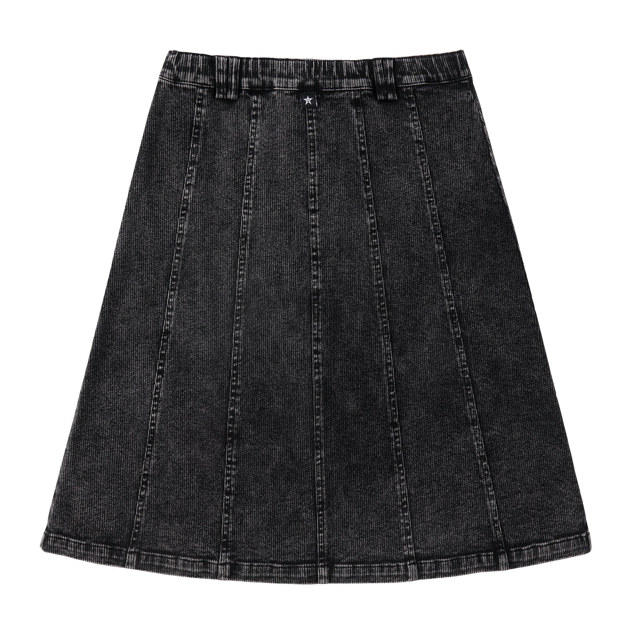 Graphite Button Skirt