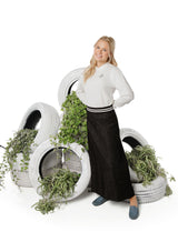 Teens Black A-line Maxi Skirt