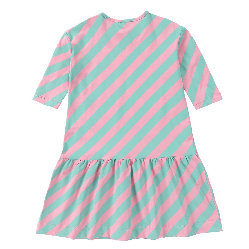 Girls Pastel Play Pink & Mint Green Dress