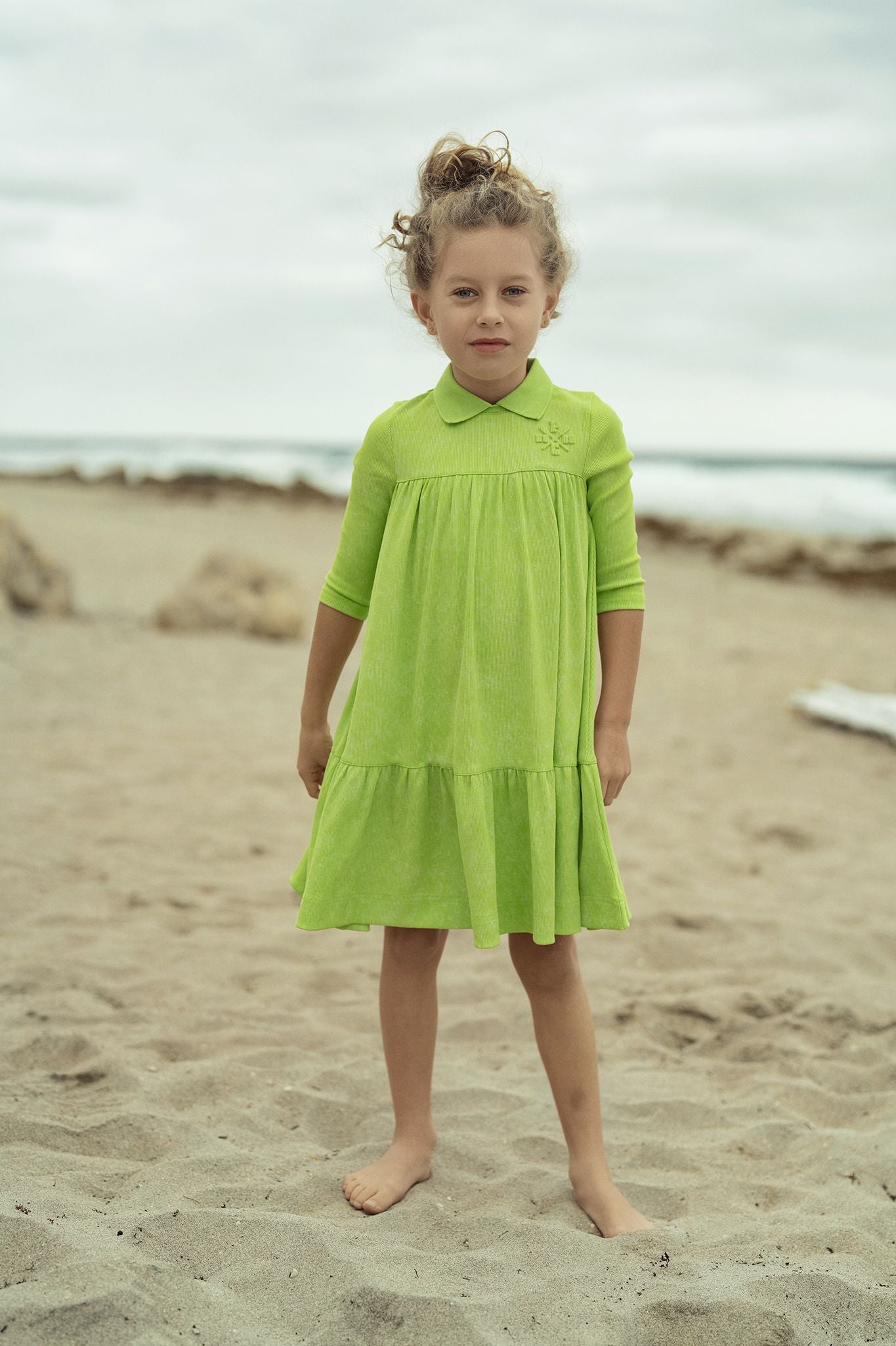 Girls Set Sail Dress with Collar