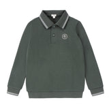 Boys Green Polo with White Trim