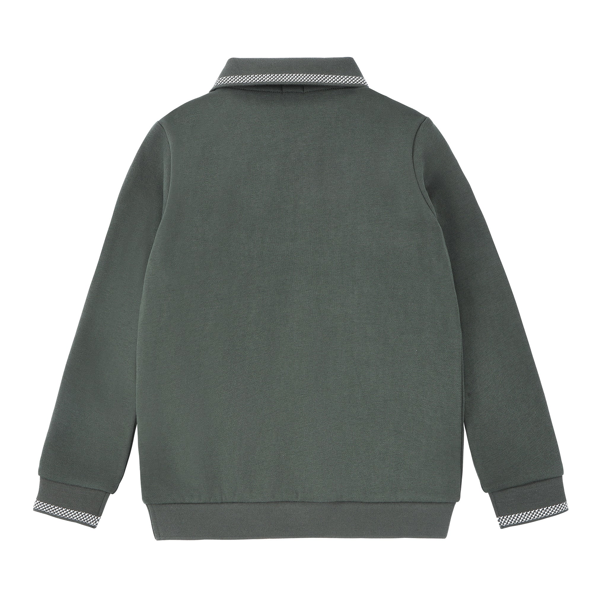 Boys Green Polo with White Trim