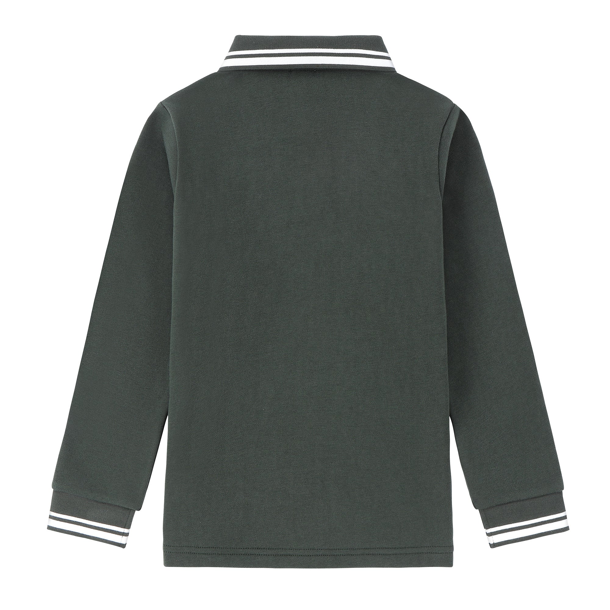 Boys Green Polo with White Trim