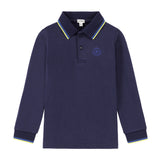 Boys Navy Polo with Blue & Yellow Trim