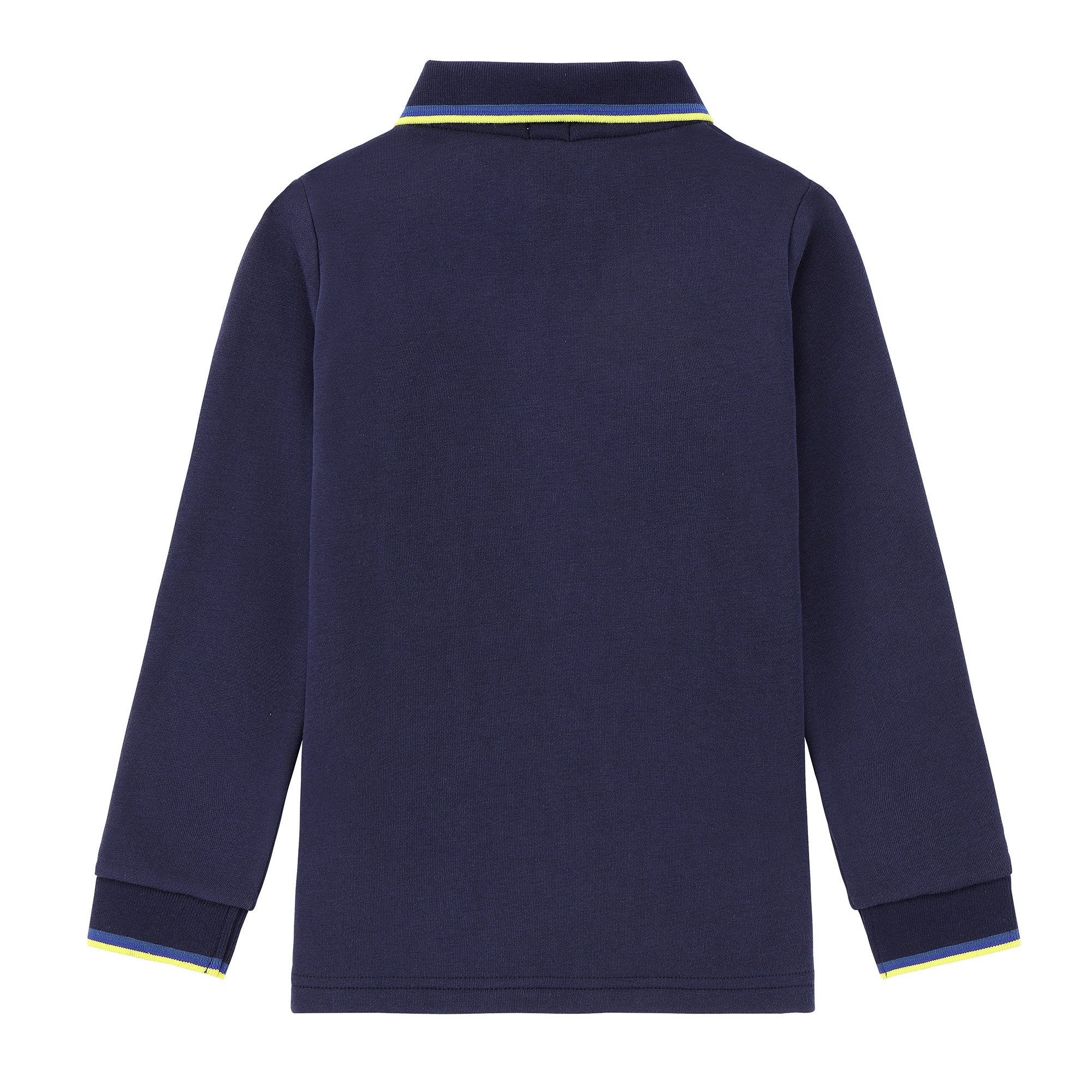 Boys Navy Polo with Blue & Yellow Trim