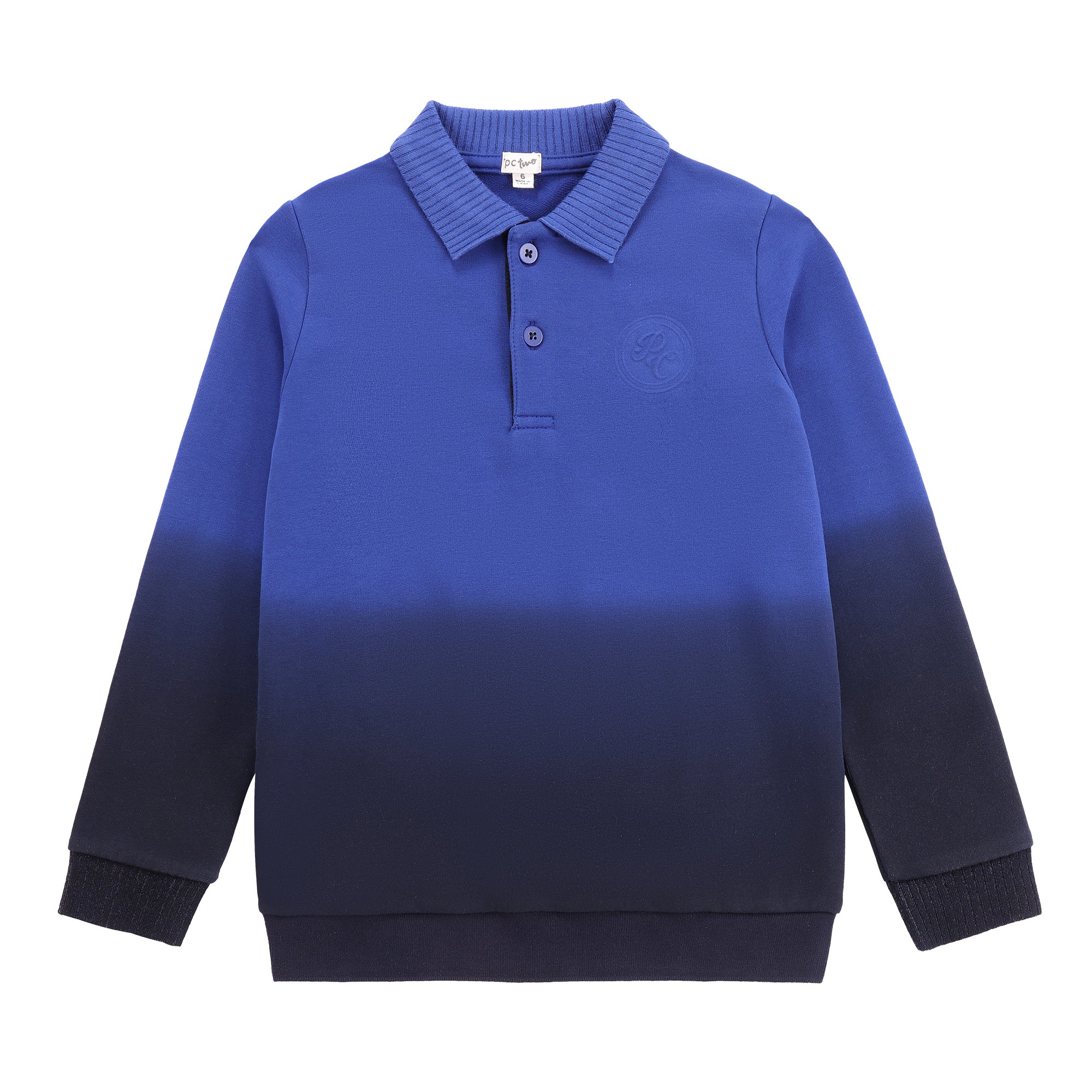 Boys Royal Blue Ombre Polo