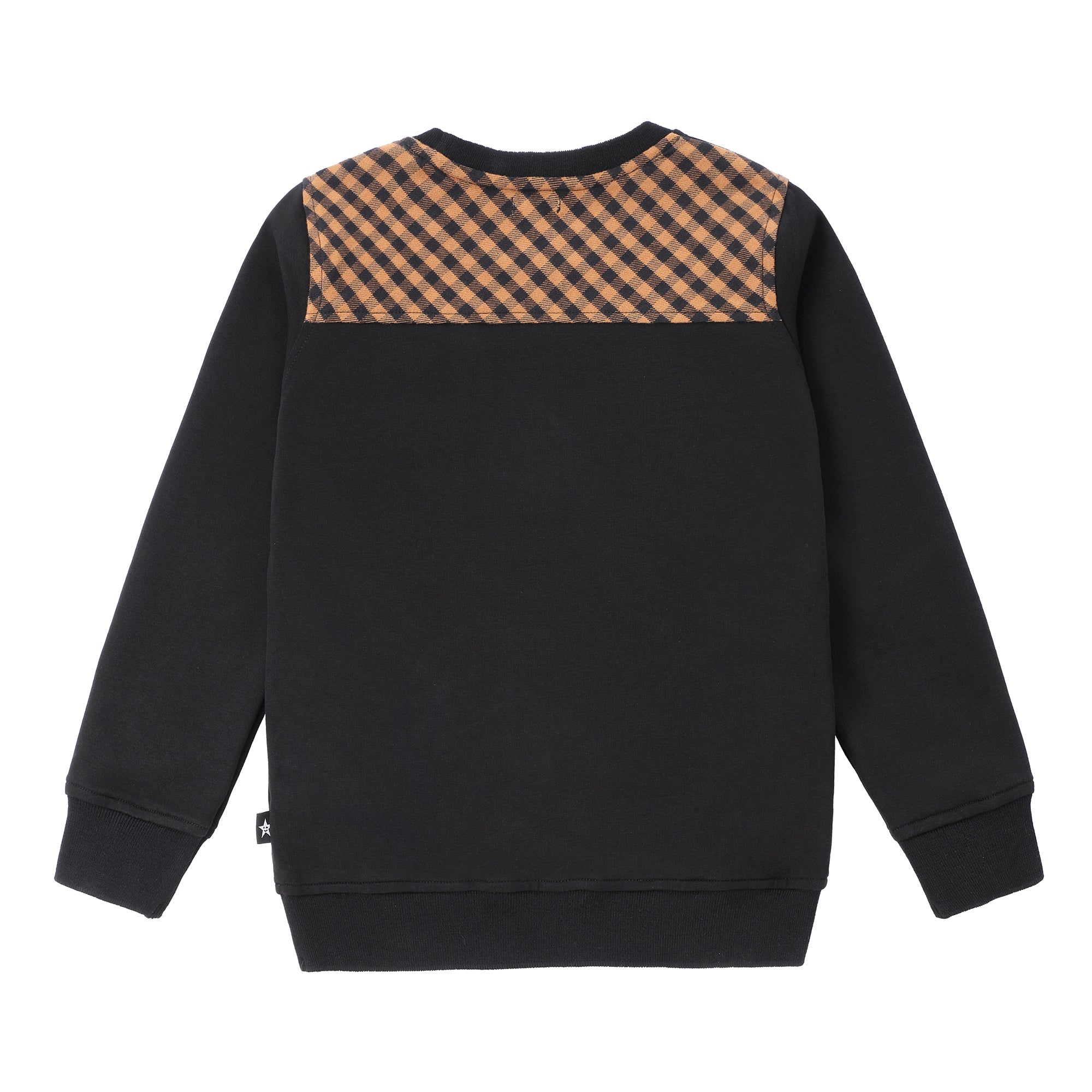 Boys Caramel Checkered Sweatshirt