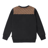 Boys Caramel Checkered Sweatshirt