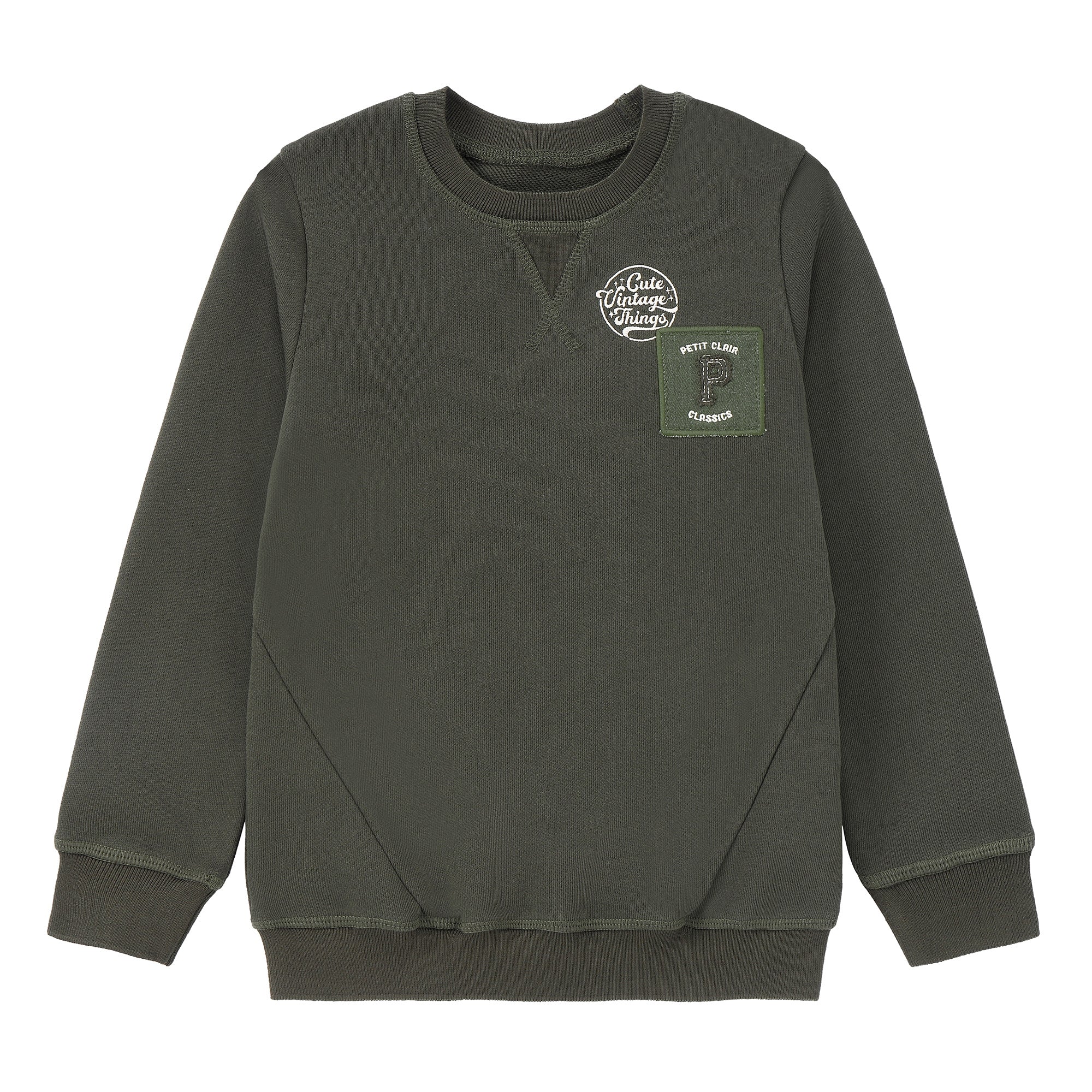 Boys Vintage Olive Sweatshirt