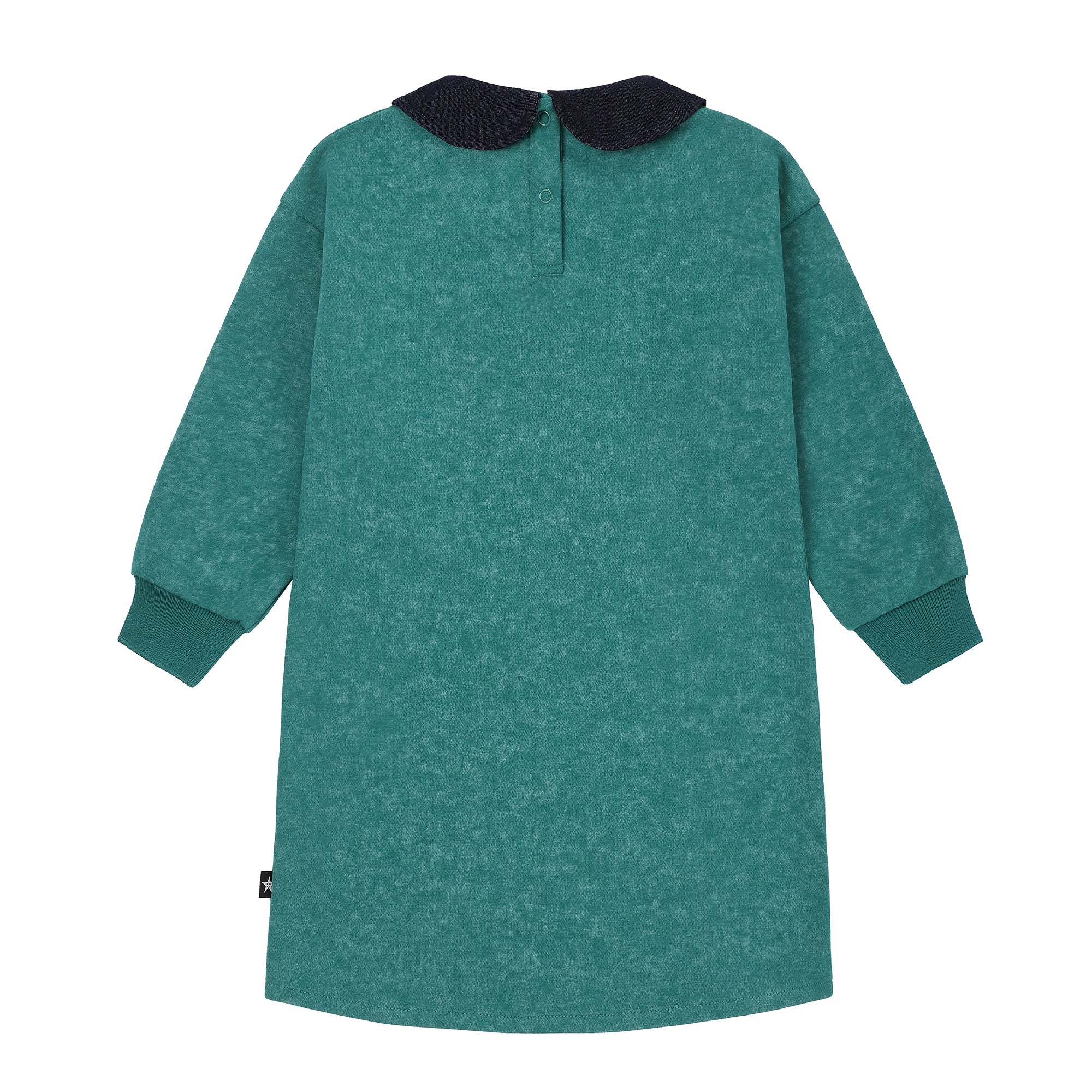 Girls Green Wash Dress with Racehorse