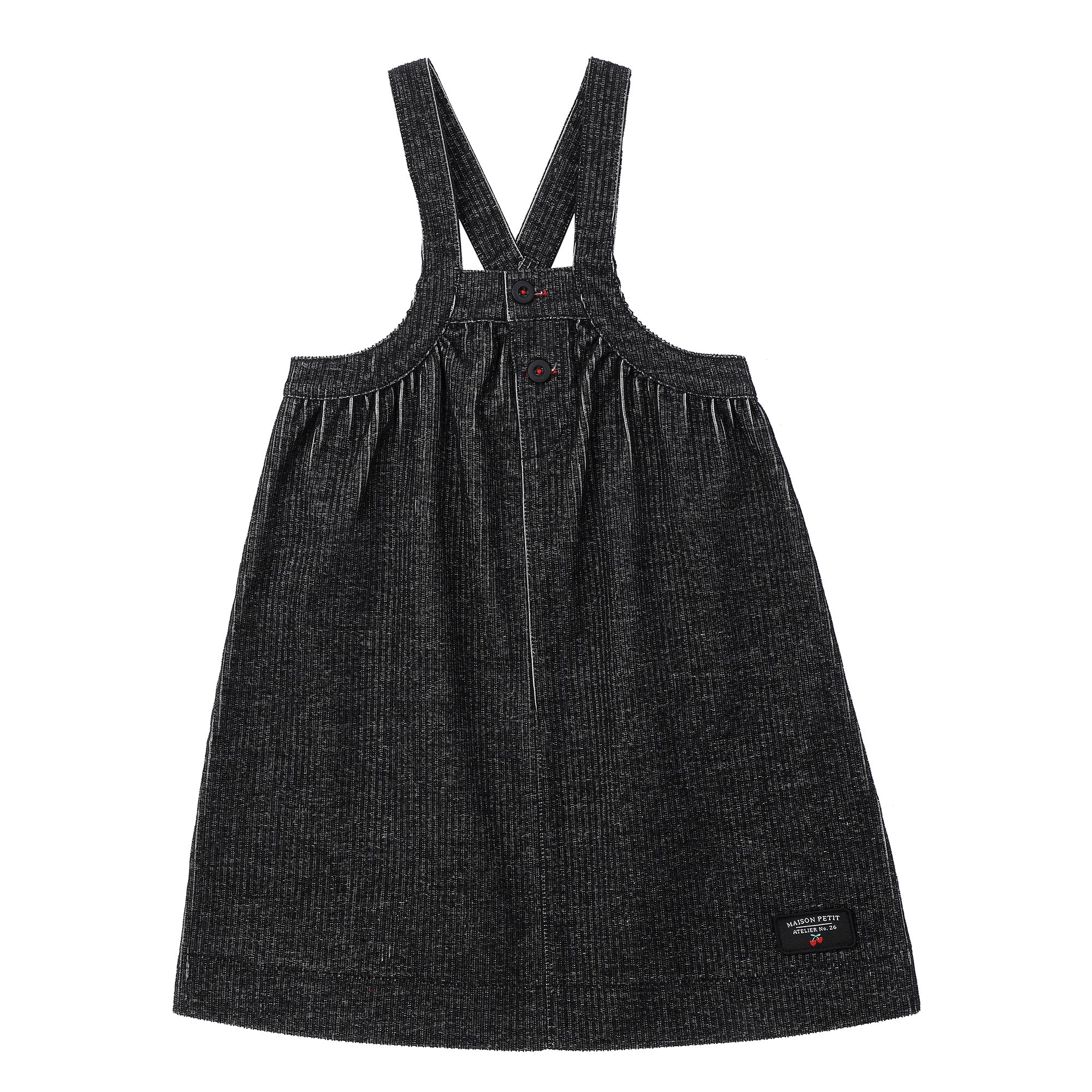 Girls Charcoal Cord Jumper