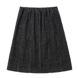 Girls Charcoal Cord Short Skirt