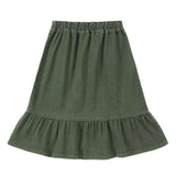 Girls Vintage Olive Short Skirt