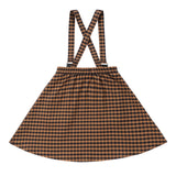 Girls Caramel Checkered Jumper