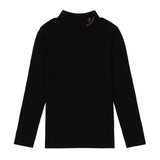 Girls Charcoal Cord MockNeck