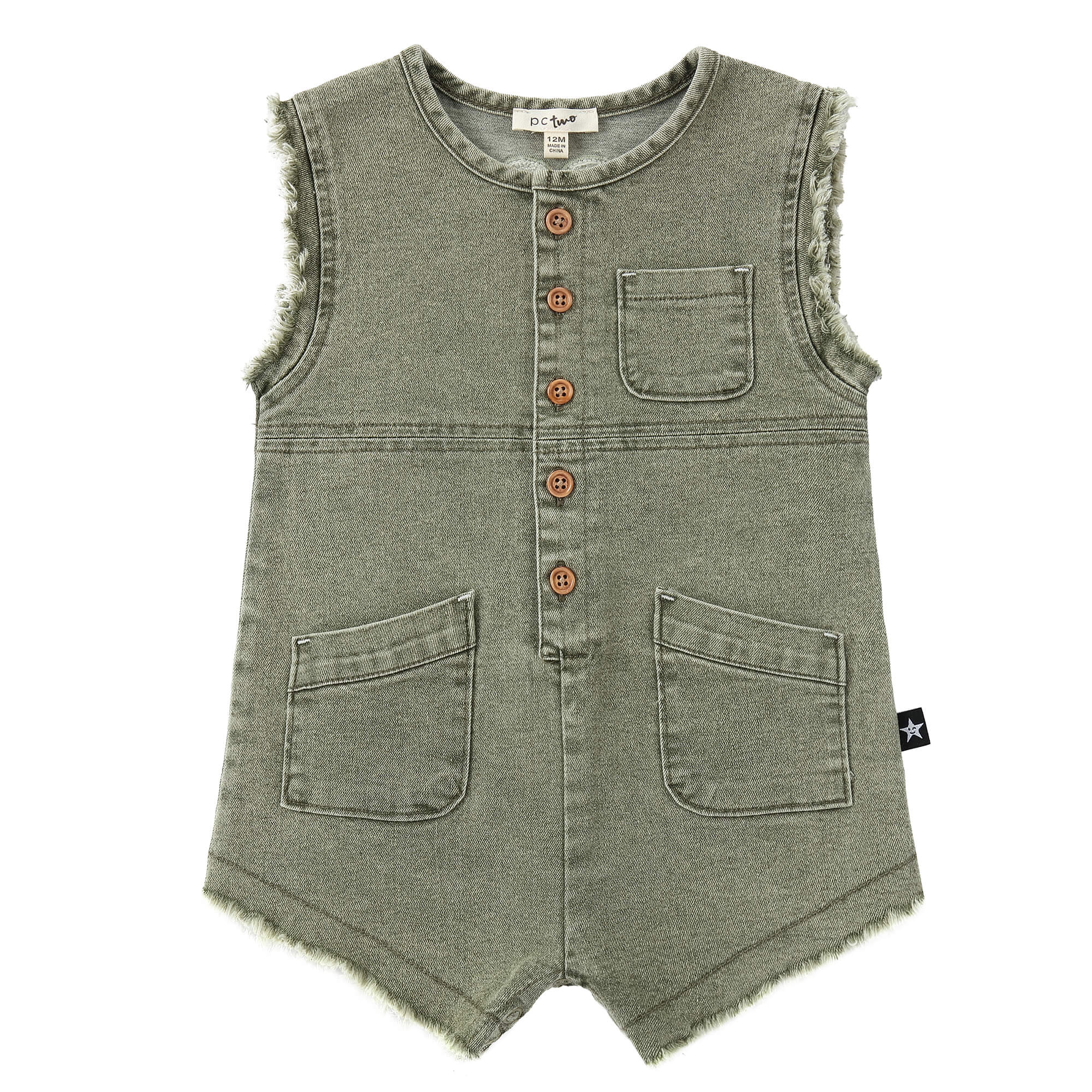 Baby Boys Vintage Wash Romper