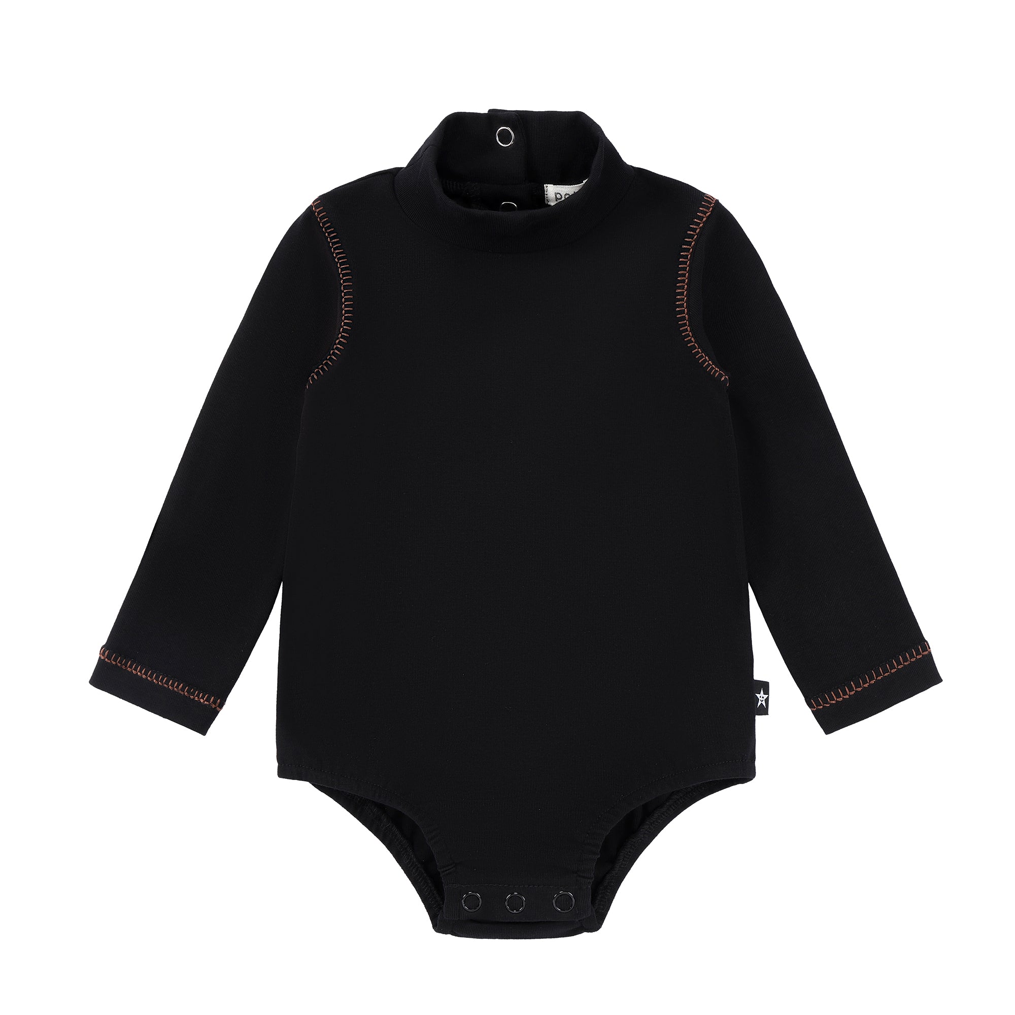 Baby Boys Denim Stitch MockNeck