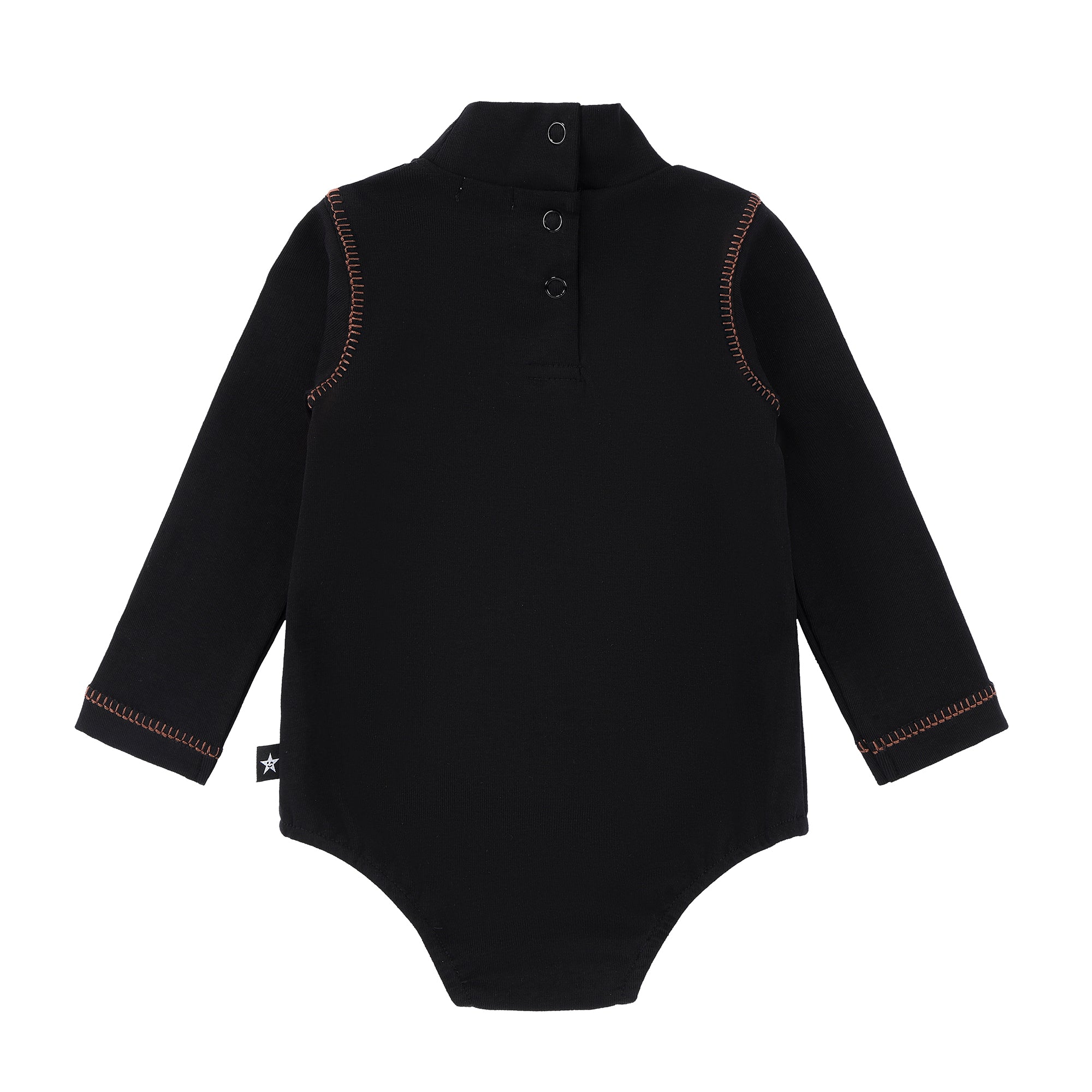 Baby Boys Denim Stitch MockNeck