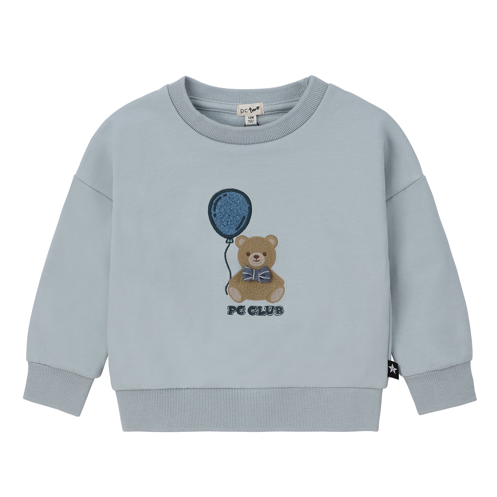 Baby Boys Green Bear Appliqué Sweatshirt