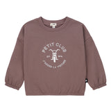 Baby Boys Mauve Brown Logo Sweatshirt Set