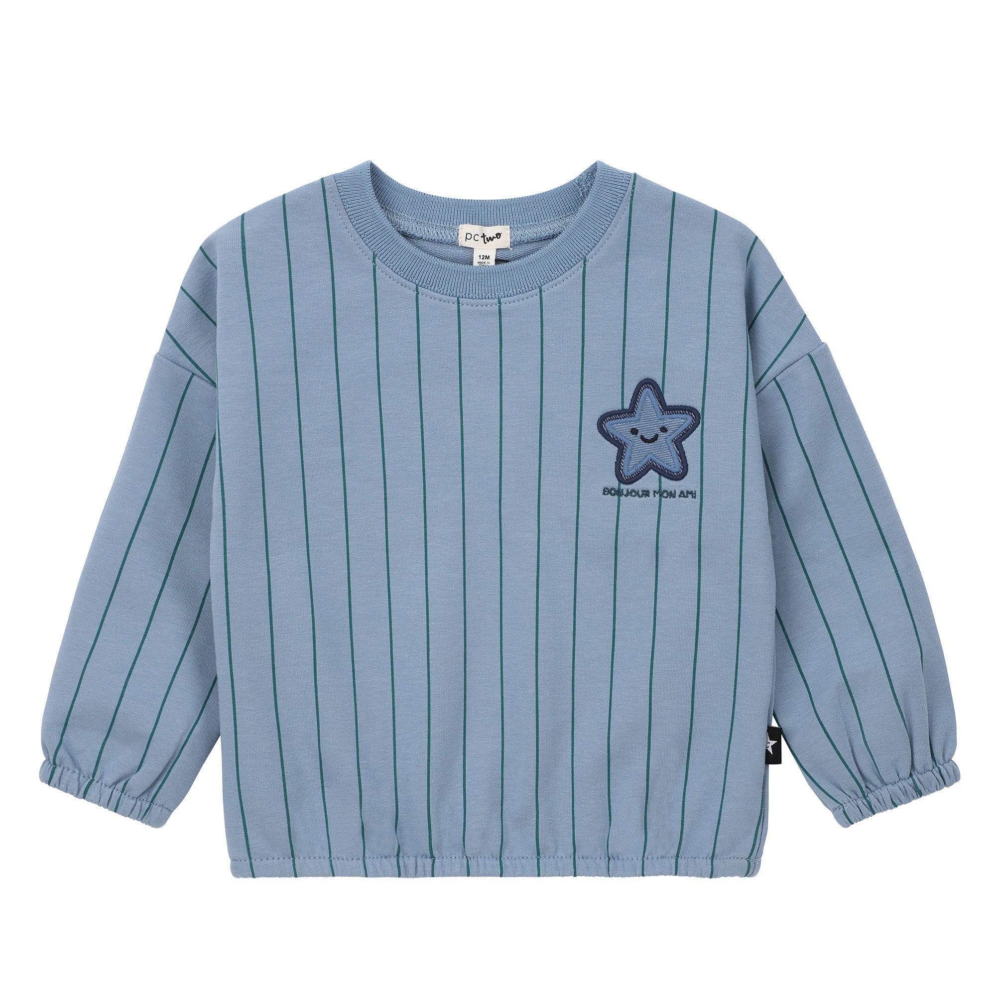 Baby Boys Blue Stripe Sweatshirt Set