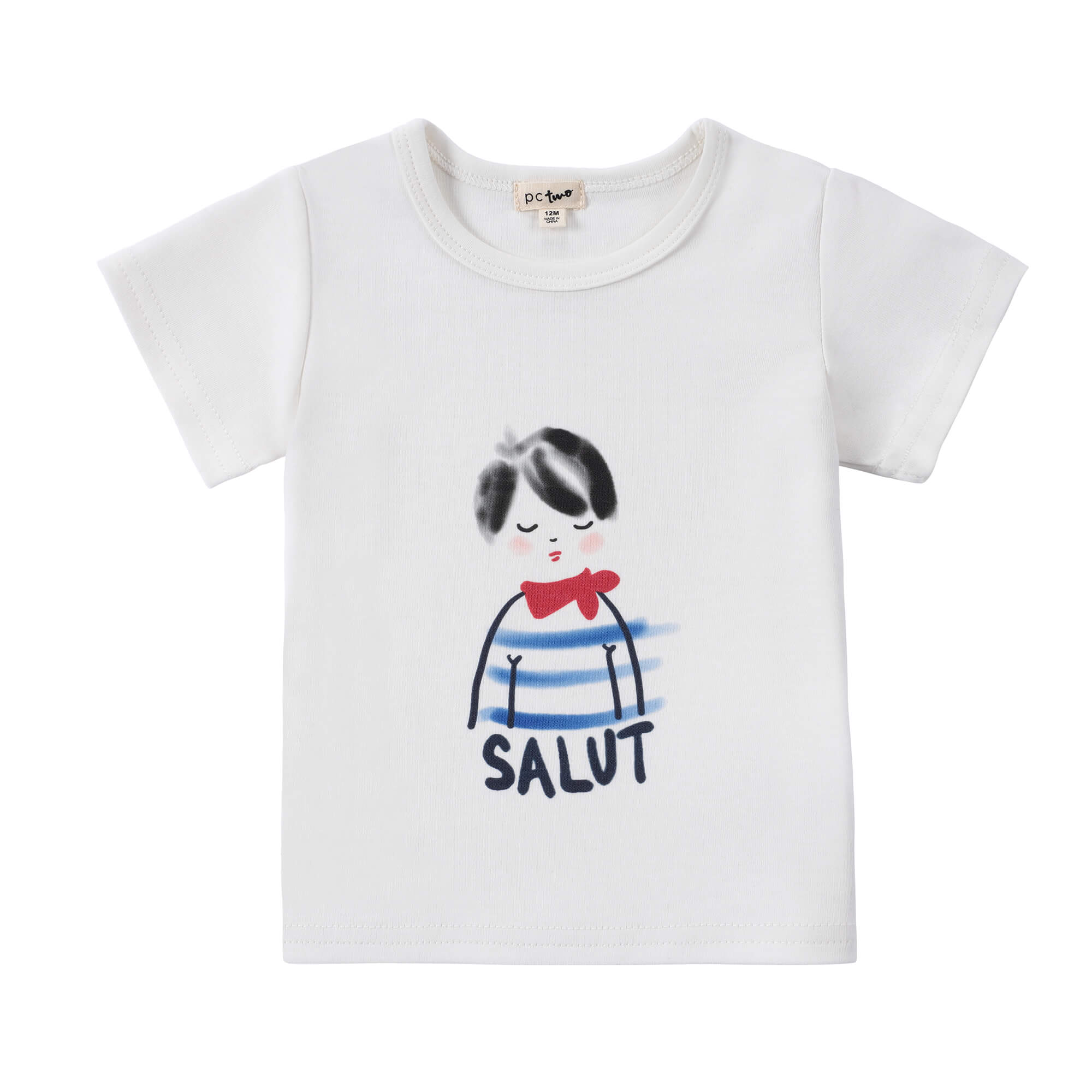 Boys White Salut T-Shirt