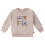 Boys Tan Car Sweatshirt