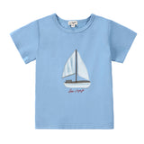 Boys Mid-Blue Sailboat T-Shirt