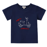 Boys Navy Motorcycle T-Shirt