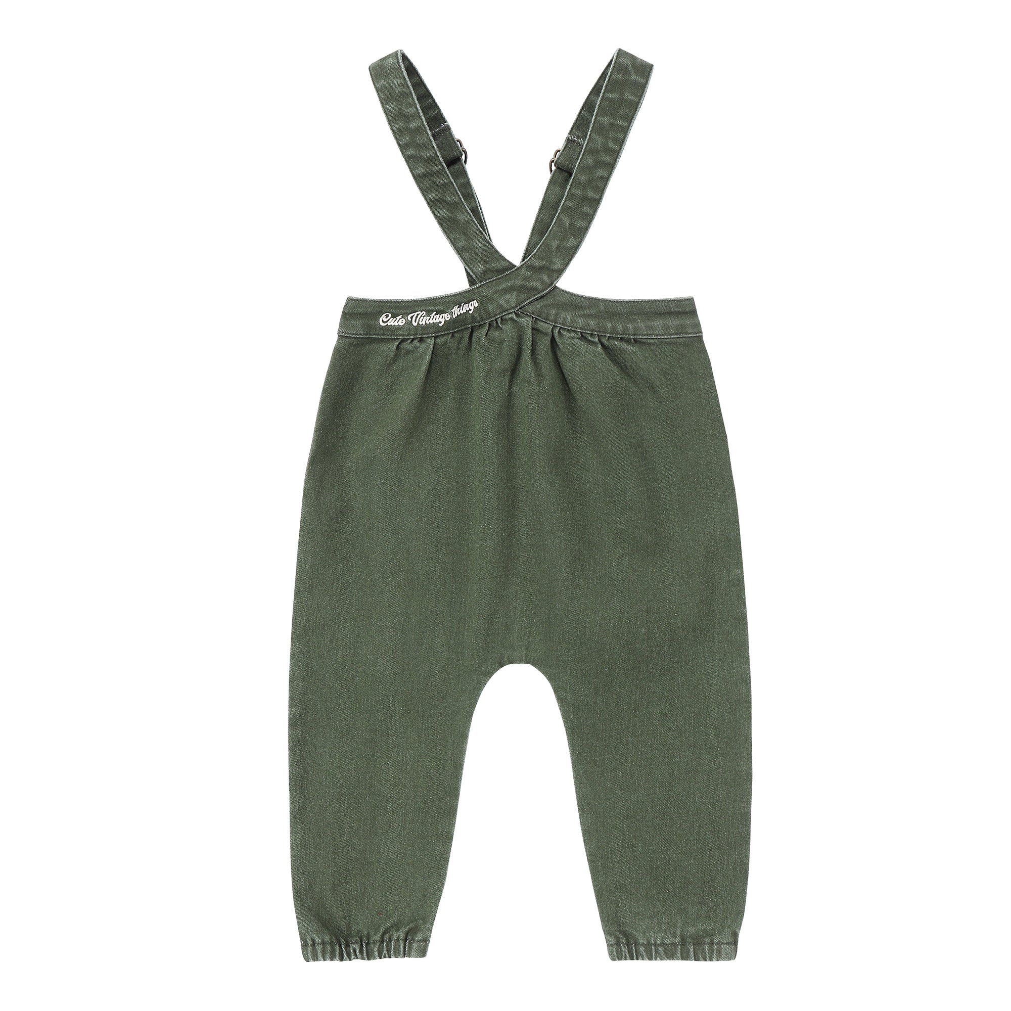 Baby Girls Vintage Olive Romper