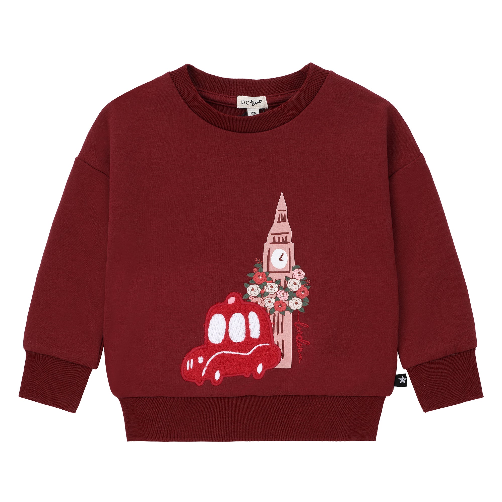 Baby Girls Plum Big Ben Sweatshirt