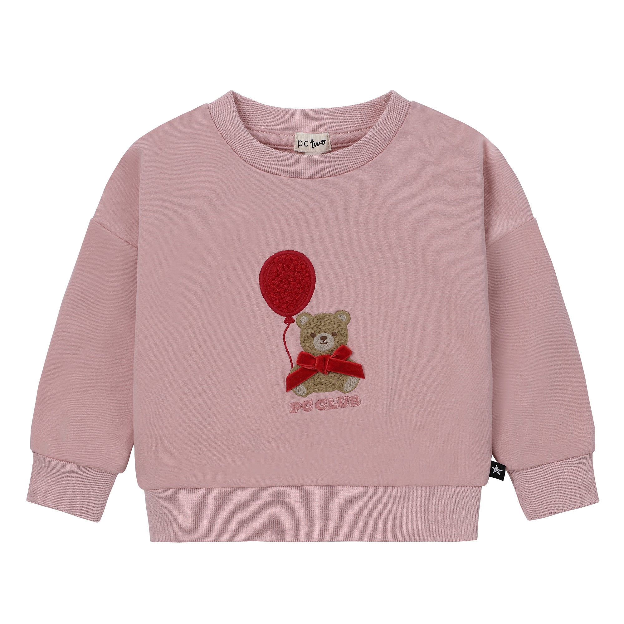 Baby Girls Pink Bear Sweatshirt