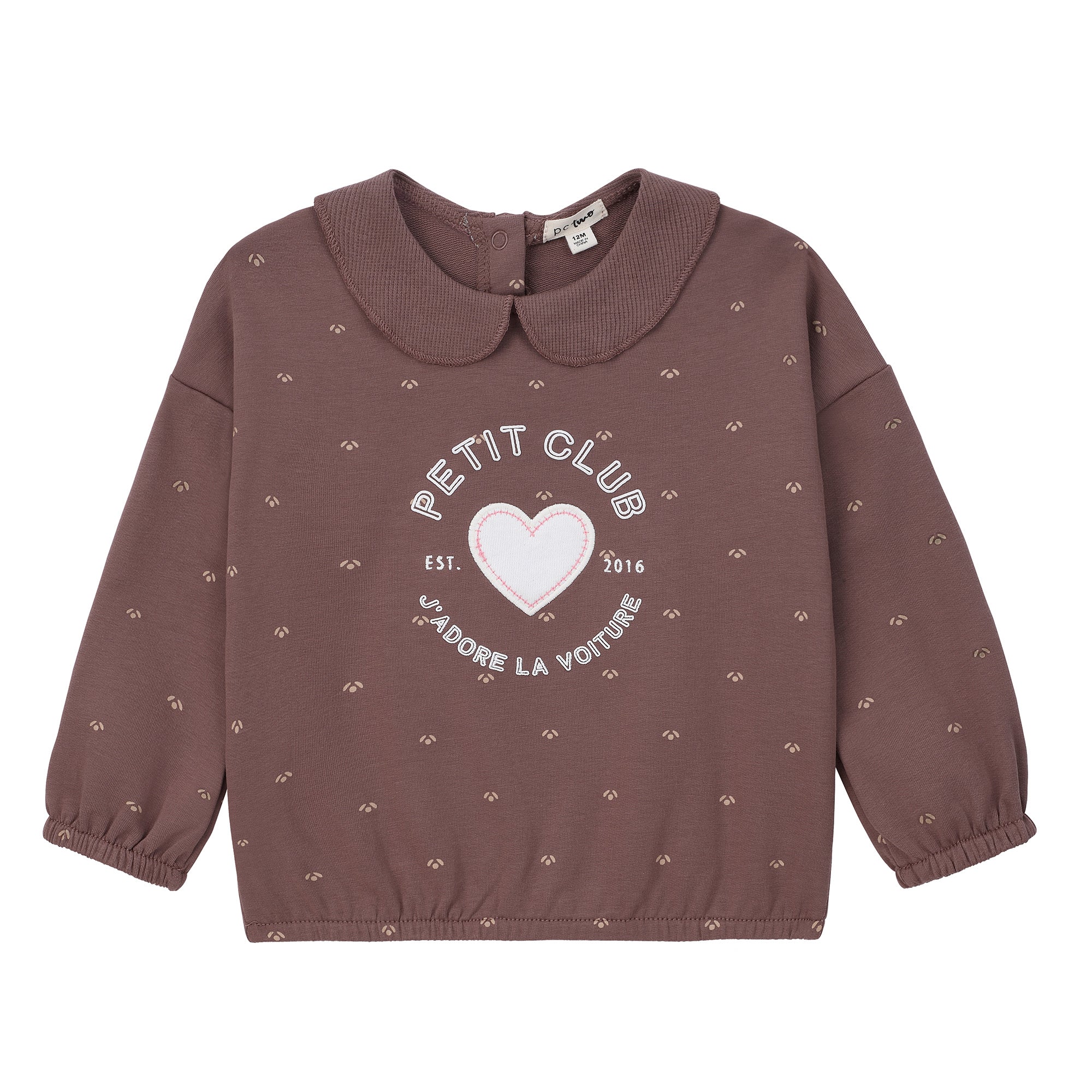 Baby Girls Mauve Brown Petite Club Sweatshirt Set