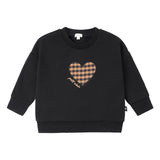 Baby Girls Caramel Checkered Sweatshirt