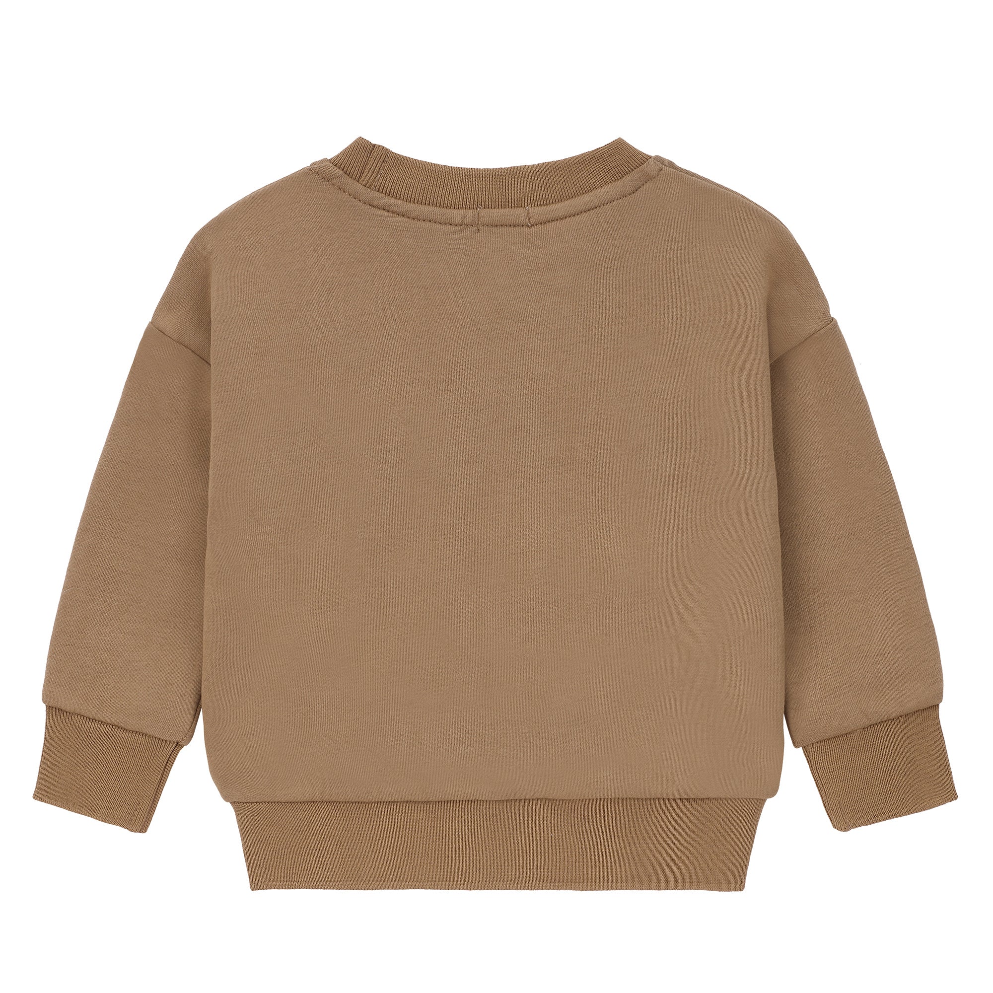 Girls Brown Ice Skate Appliqué Sweatshirt