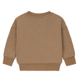Girls Brown Ice Skate Appliqué Sweatshirt